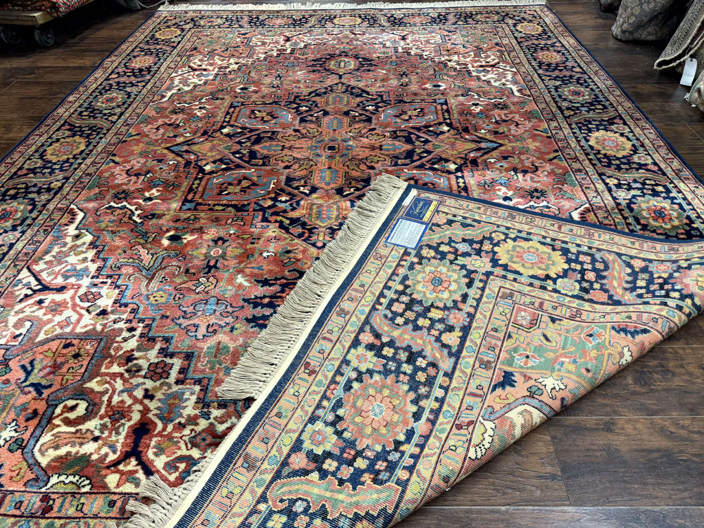 8.8 x 12 Karastan Heriz Rug #726, Vintage Wool Discontinued Carpet, Original 700 Series