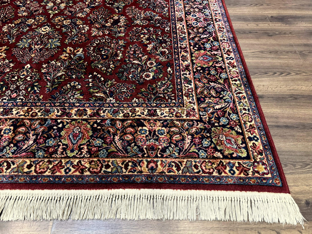 8.8 x 10.6 Karastan Red Sarouk Rug #785, Wool Pile Original 700 Series