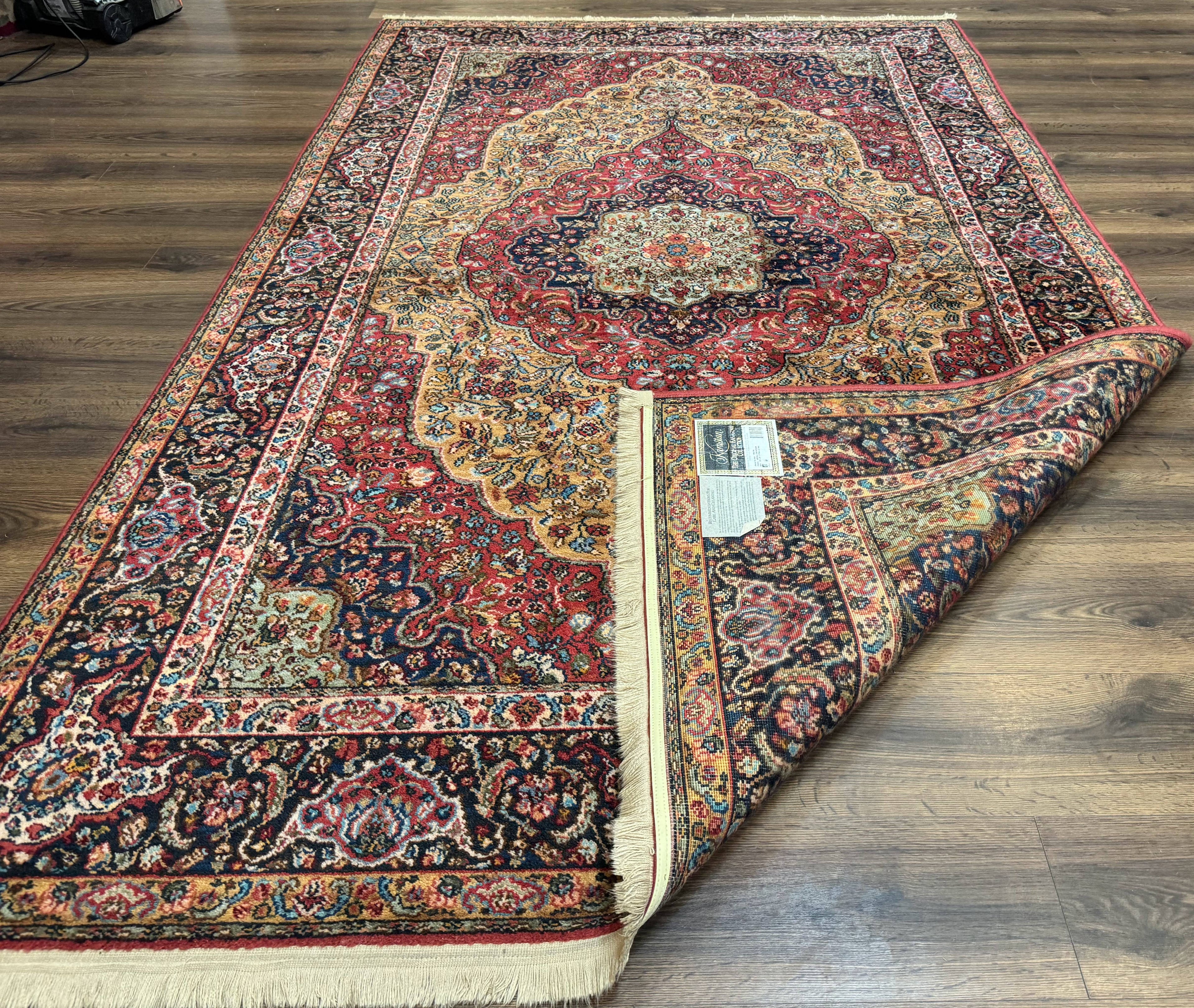 Karastan Rug 5.9 x 9 Medallion Kirman #700/718, Original 700 Series, Wool, Discontinued, Vintage