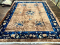 Antique Chinese Wool Rug 9x12, Large Peking Carpet, Handmade, Nichols Rug