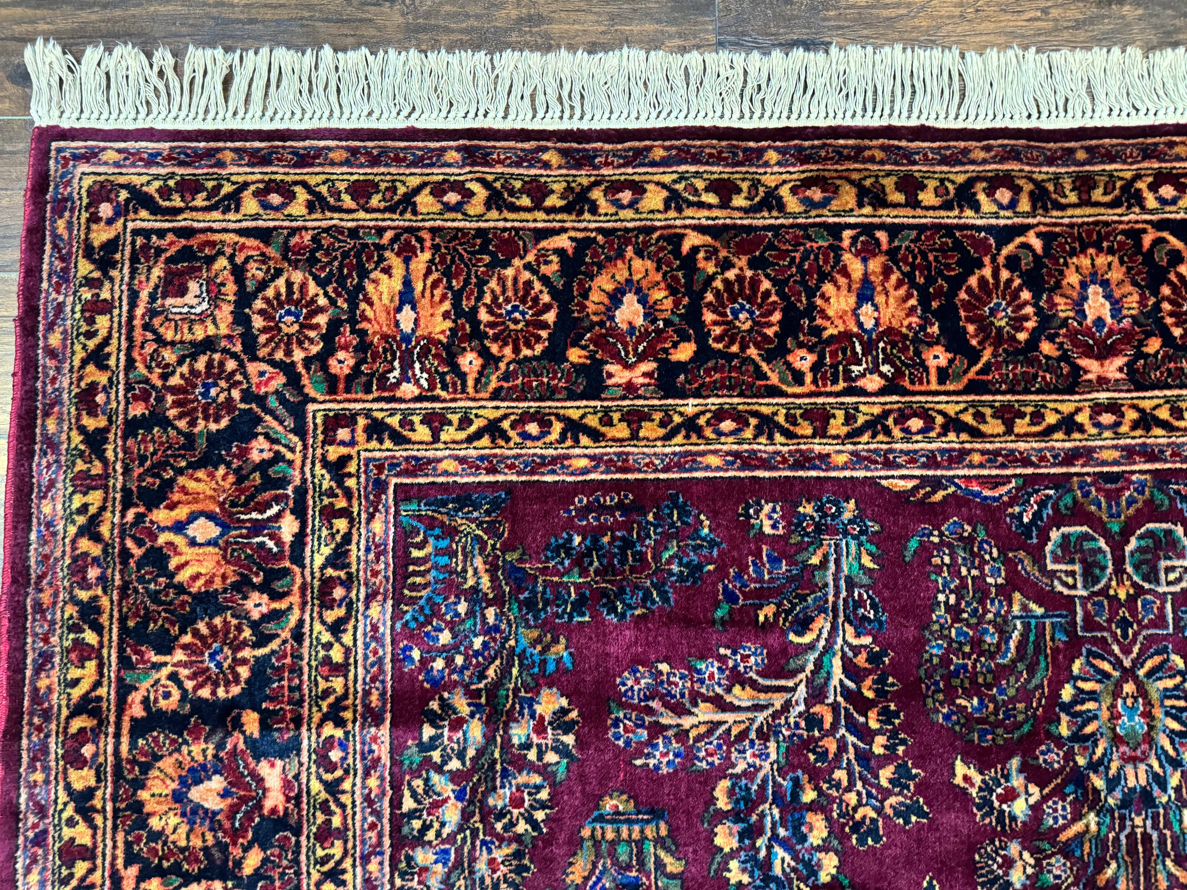 Antique Karastan Rug 8.6 x 12, Wool Pile, Vintage Discontinued Karastan Sarouk Lanamar