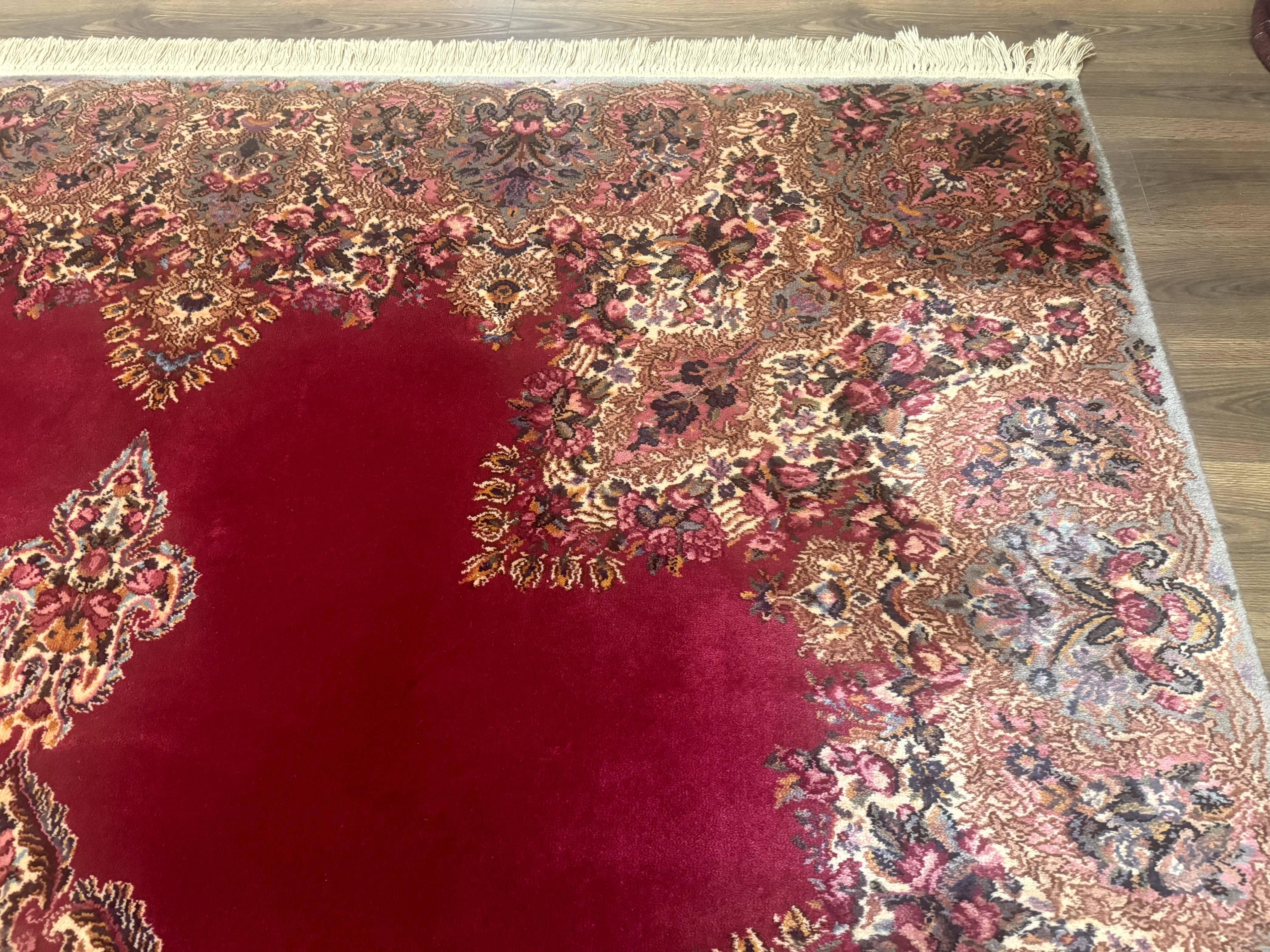 Karastan Rug 8.8 x12 Red Kirman #762, Original 700 Series, Vintage Karastan Carpet, Discontinued Karastan Rug, Karastan Wool Area Rug