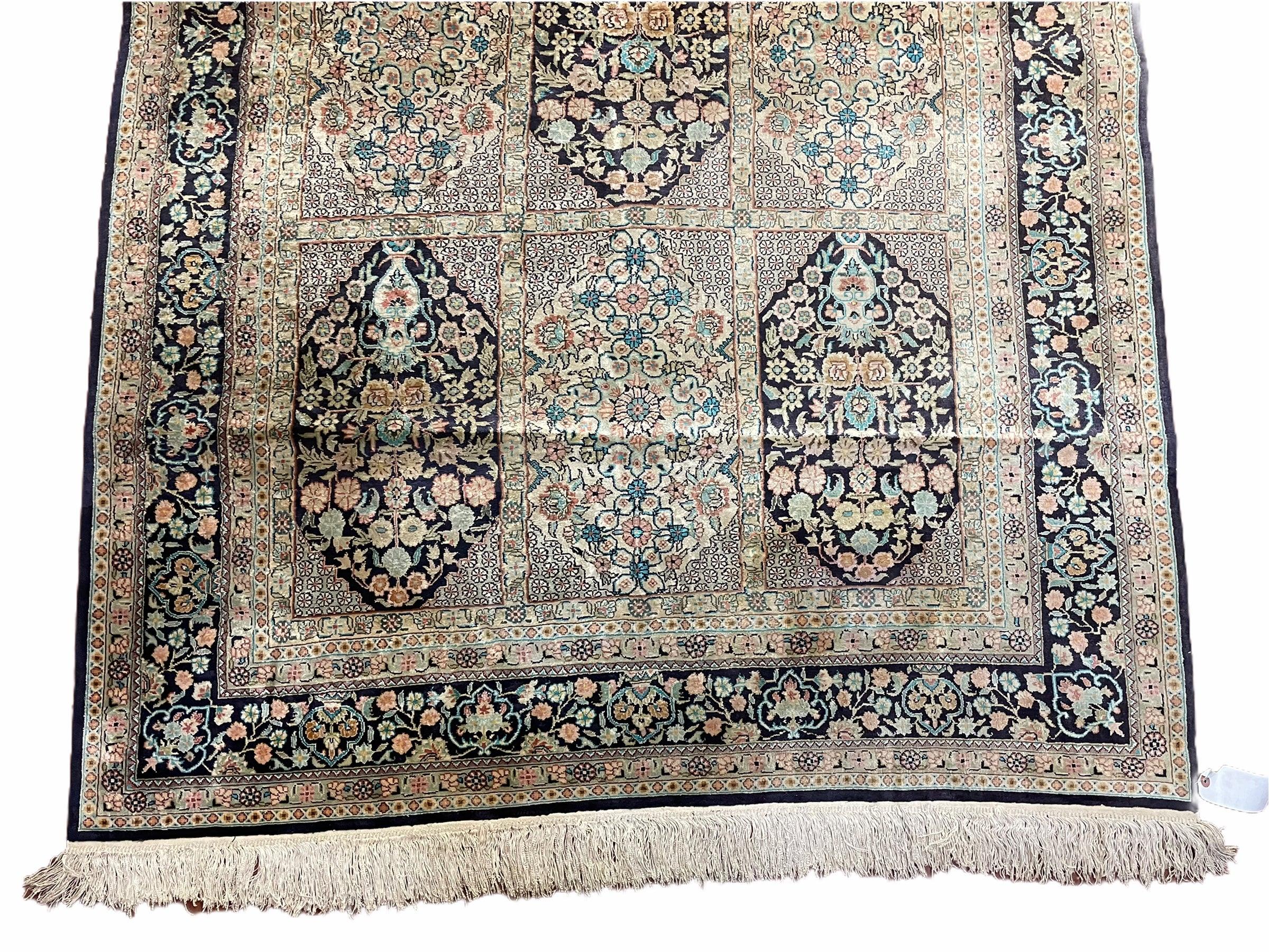 4' X 6' Vintage Fine Hand Made Turkish Oriental Silk Rug 400 KPSI Wow