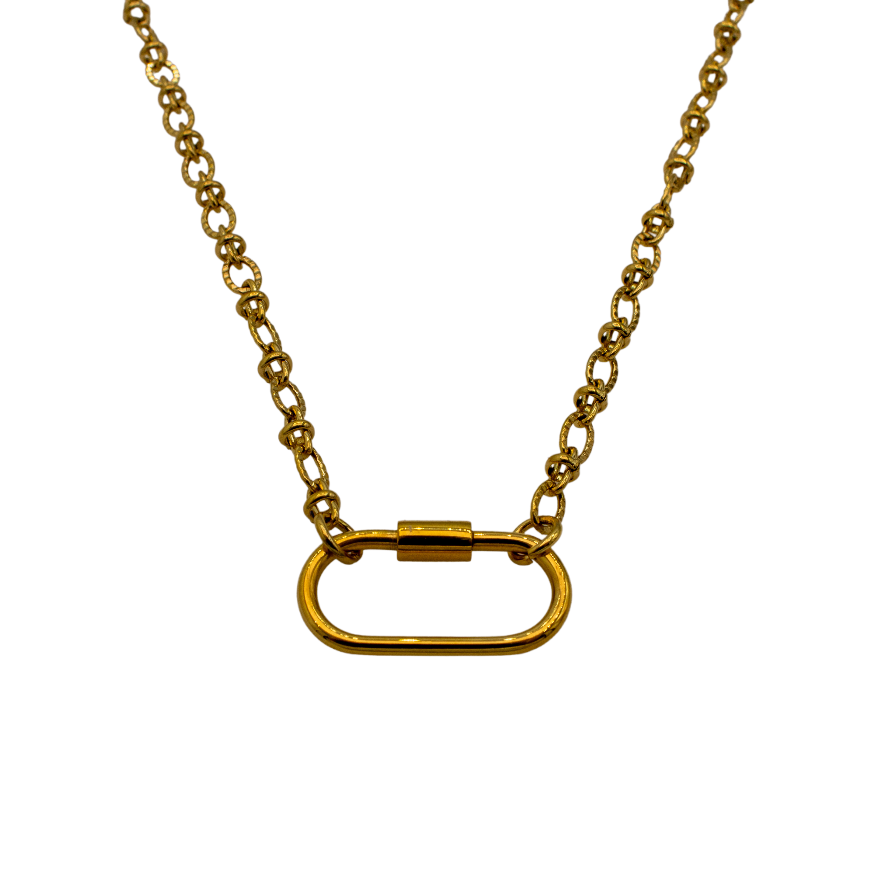 Textured Chronicle Charm Necklace: Laurelladeville x Babe Co.