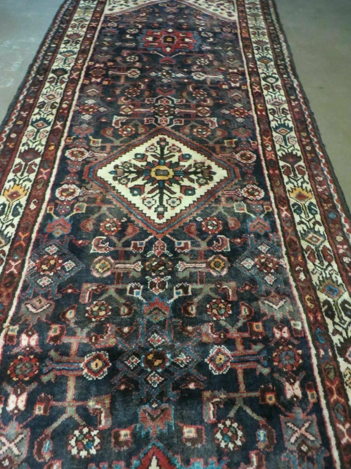 3' 6" X 10' 3" Antique Handmade Turkish Wool Runner Rug