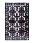 3 X 4.4 Vintage Handmade Tribal Wool Rug Balouchi Rug Afghan Rug Red Beige Green
