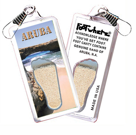 Aruba FootWhere® Souvenir Zipper-Pull. 72 pieces/6 assorted styles.