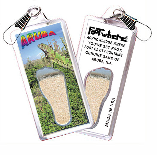Aruba FootWhere® Souvenir Zipper-Pull. 72 pieces/6 assorted styles.