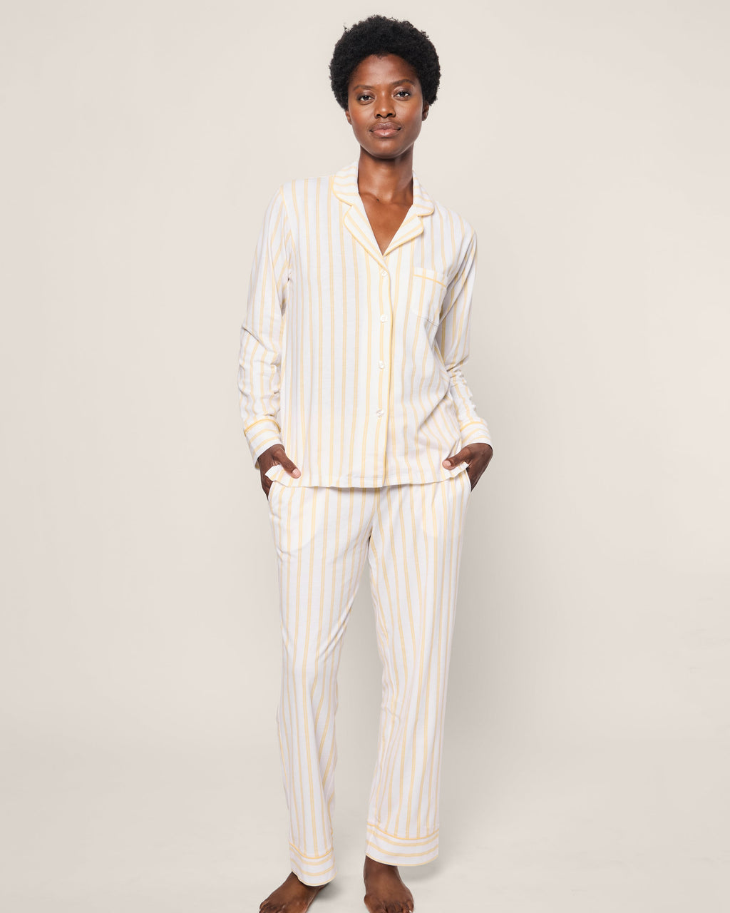 Women's Pima Pajama Set in Sunny Stripe