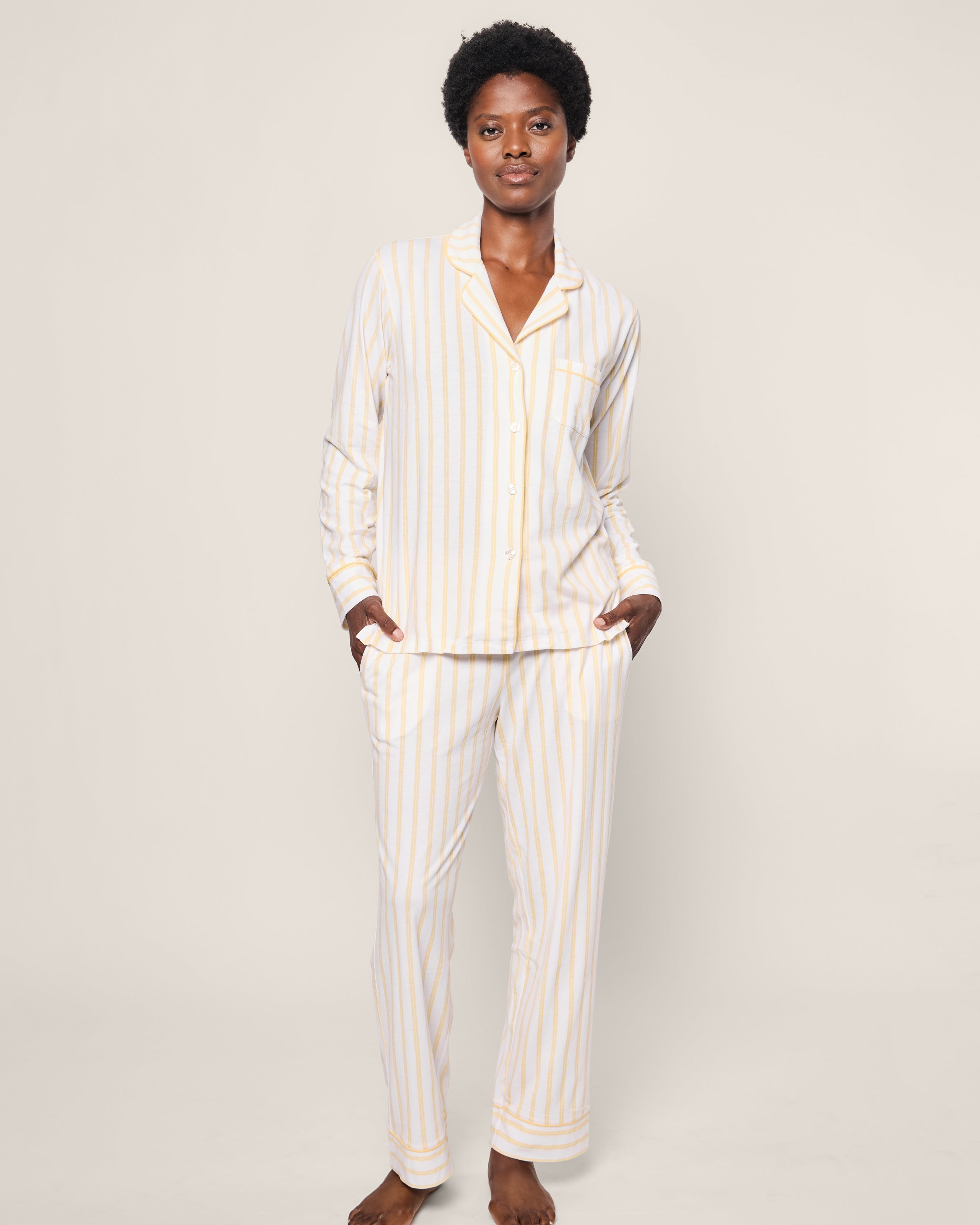 Women's Pima Pajama Set in Sunny Stripe