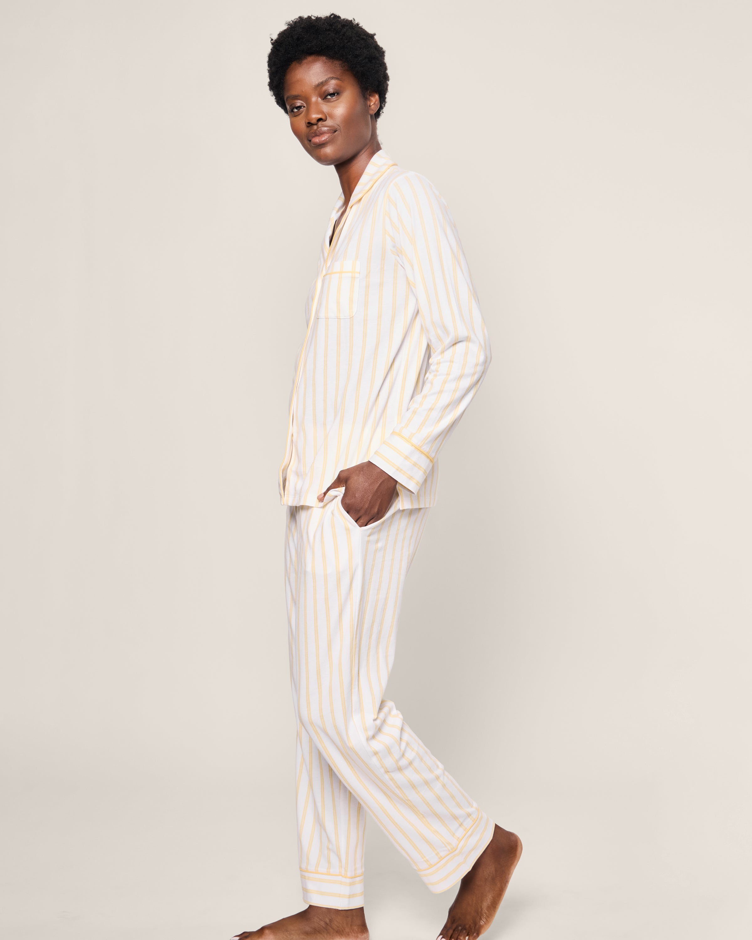 Women's Pima Pajama Set in Sunny Stripe