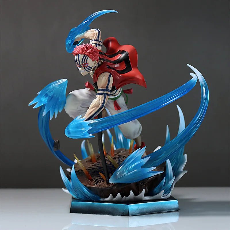 Akaza of Twelve Kizuki Demon Slayer Action Figures, LED PVC Anime Collection Model 26cm