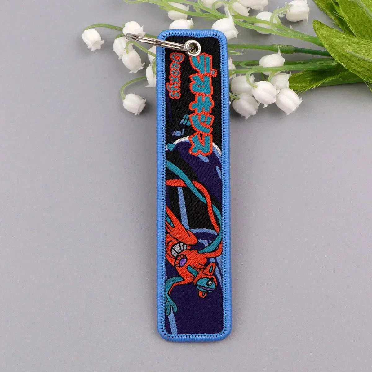 Anime Pokemon Key Chain Embroidery Key Fobs Cartoon Keychains for Car Key Ring Accessories