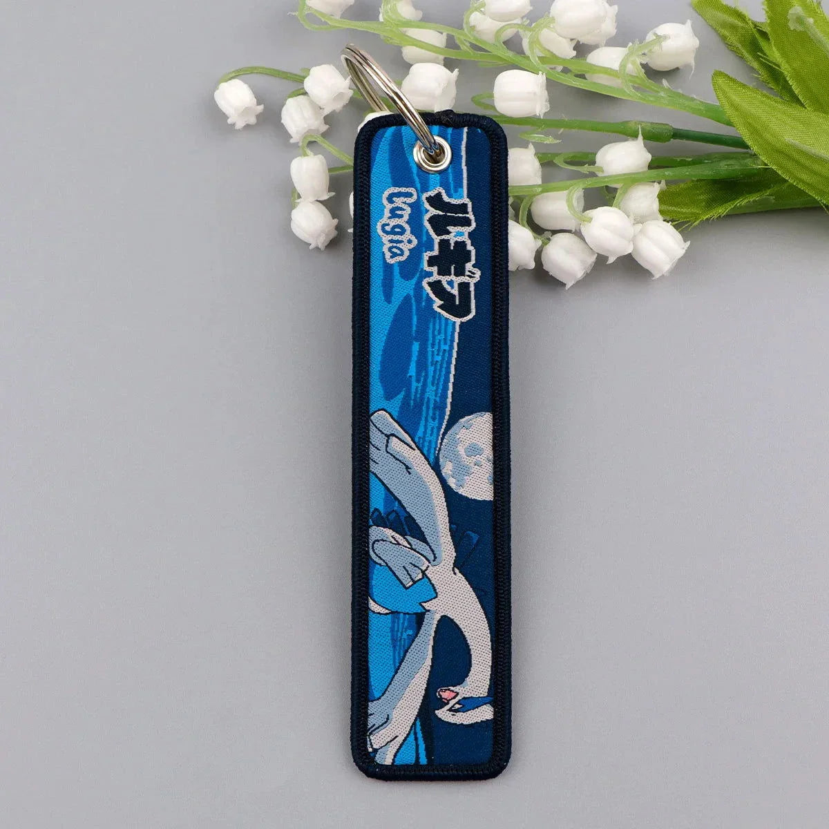 Anime Pokemon Key Chain Embroidery Key Fobs Cartoon Keychains for Car Key Ring Accessories