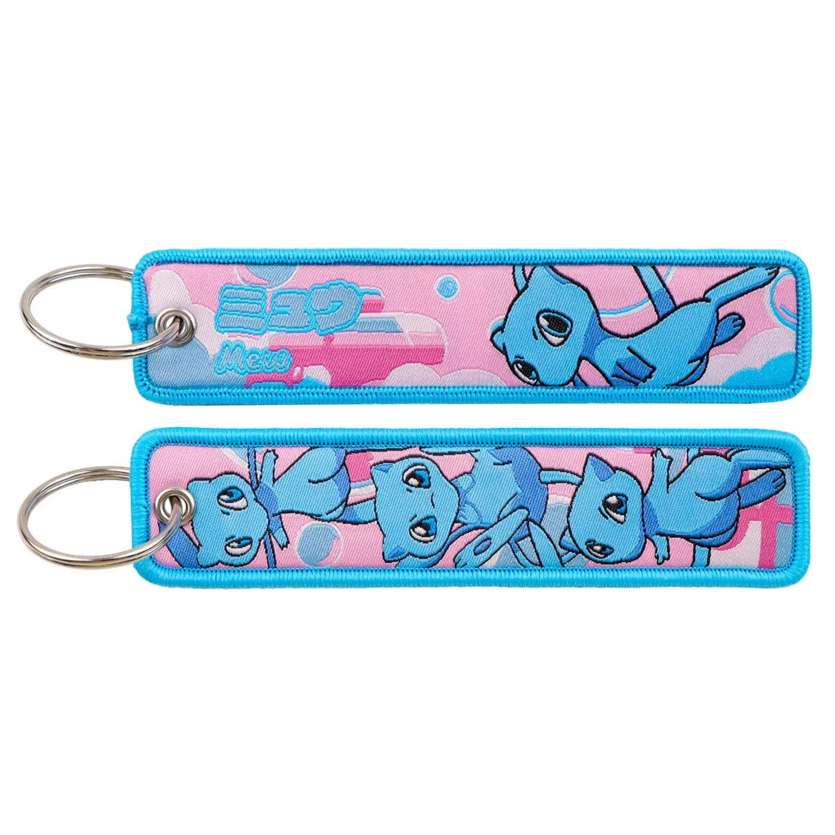 Anime Pokemon Key Chain Embroidery Key Fobs Cartoon Keychains for Car Key Ring Accessories