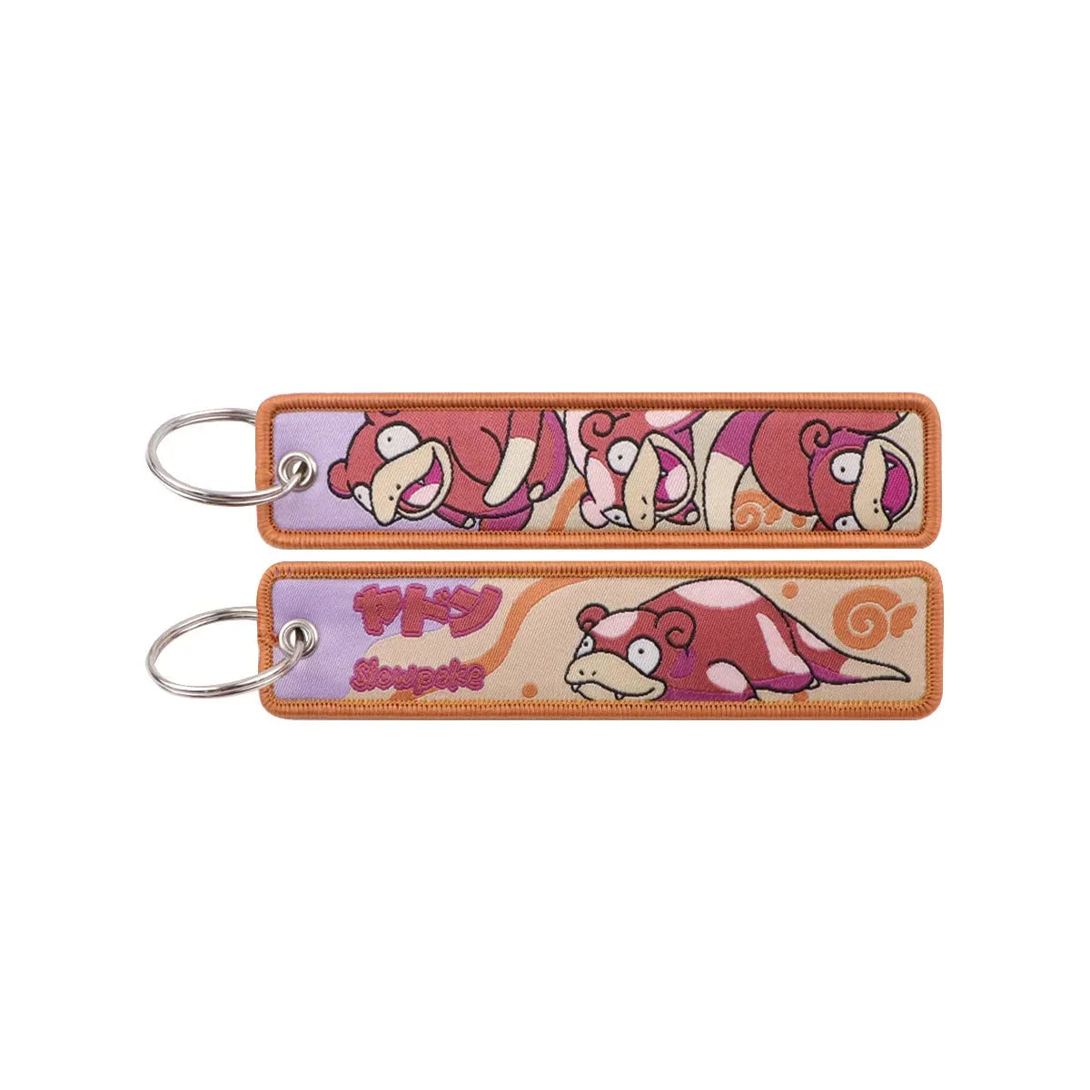 Anime Pokemon Key Chain Embroidery Key Fobs Cartoon Keychains for Car Key Ring Accessories