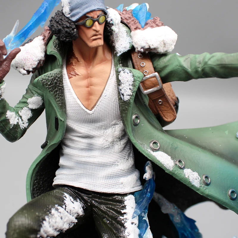 Aokiji Kuzan Anime LED Figurine, One Piece Action Figures Statue Model Collection 30 cm