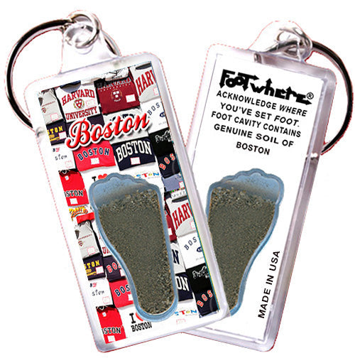 Boston FootWhere® Souvenir Keychain 72 pieces/ 6 assorted styles.