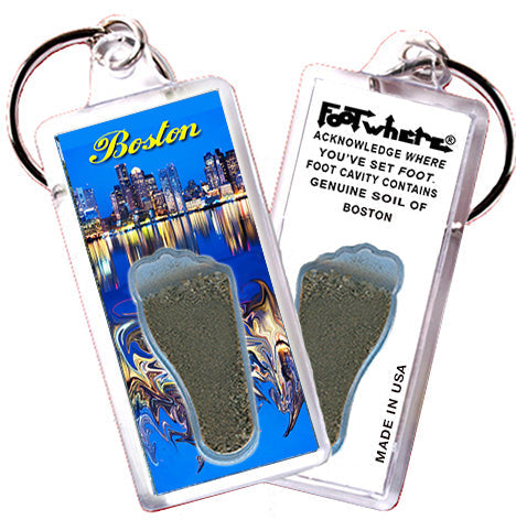 Boston FootWhere® Souvenir Zipper-Pull 72 pieces/ 6 assorted styles.