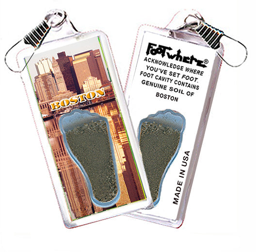 Boston FootWhere® Souvenir Zipper-Pull 72 pieces/ 6 assorted styles.