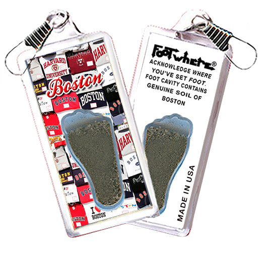 Boston FootWhere® Souvenir Zipper-Pull 72 pieces/ 6 assorted styles.