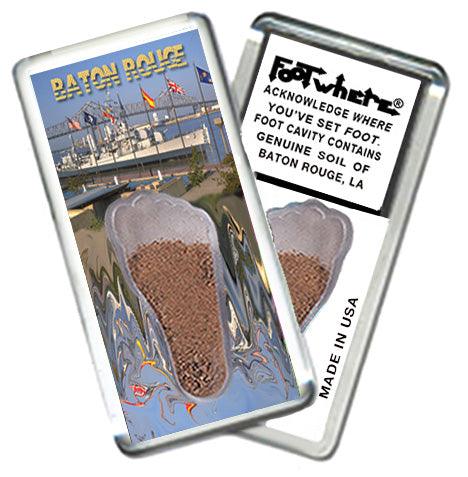Baton Rouge FootWhere® Souvenir Magnet. 72 pieces/ 6 assorted styles.