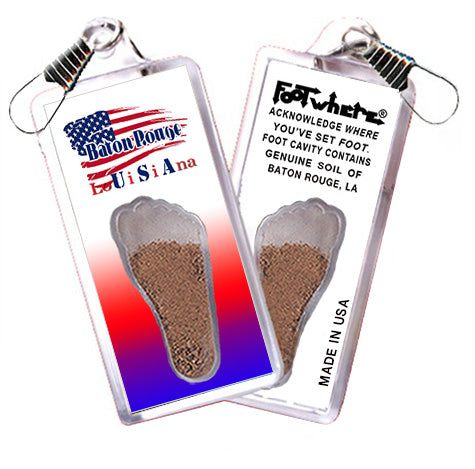 Baton Rouge FootWhere® Souvenir Zipper-Pull 72 pieces/ 6 assorted styles.