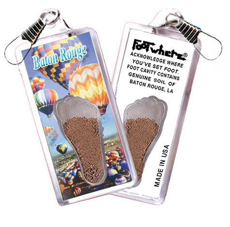 Baton Rouge FootWhere® Souvenir Zipper-Pull 72 pieces/ 6 assorted styles.