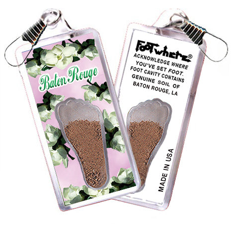 Baton Rouge FootWhere® Souvenir Zipper-Pull 72 pieces/ 6 assorted styles.