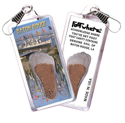 Baton Rouge FootWhere® Souvenir Zipper-Pull 72 pieces/ 6 assorted styles.
