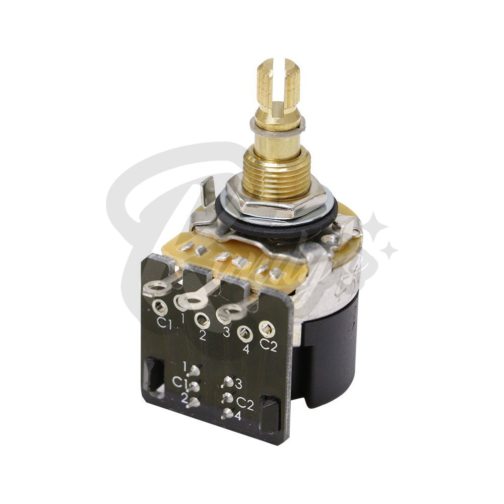 500K Ω Push Pull Potentiometer for Bass & Humbucker Pickups - Fits Gibson®