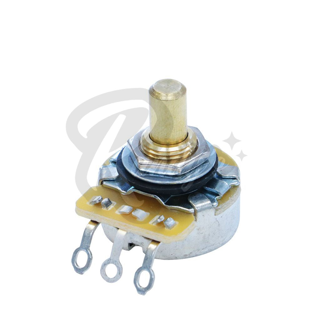 250K Ω Potentiometer for Bass, P90 & Single Coil Pickups (Solid Shaft) - Fits Fender® Telecaster®