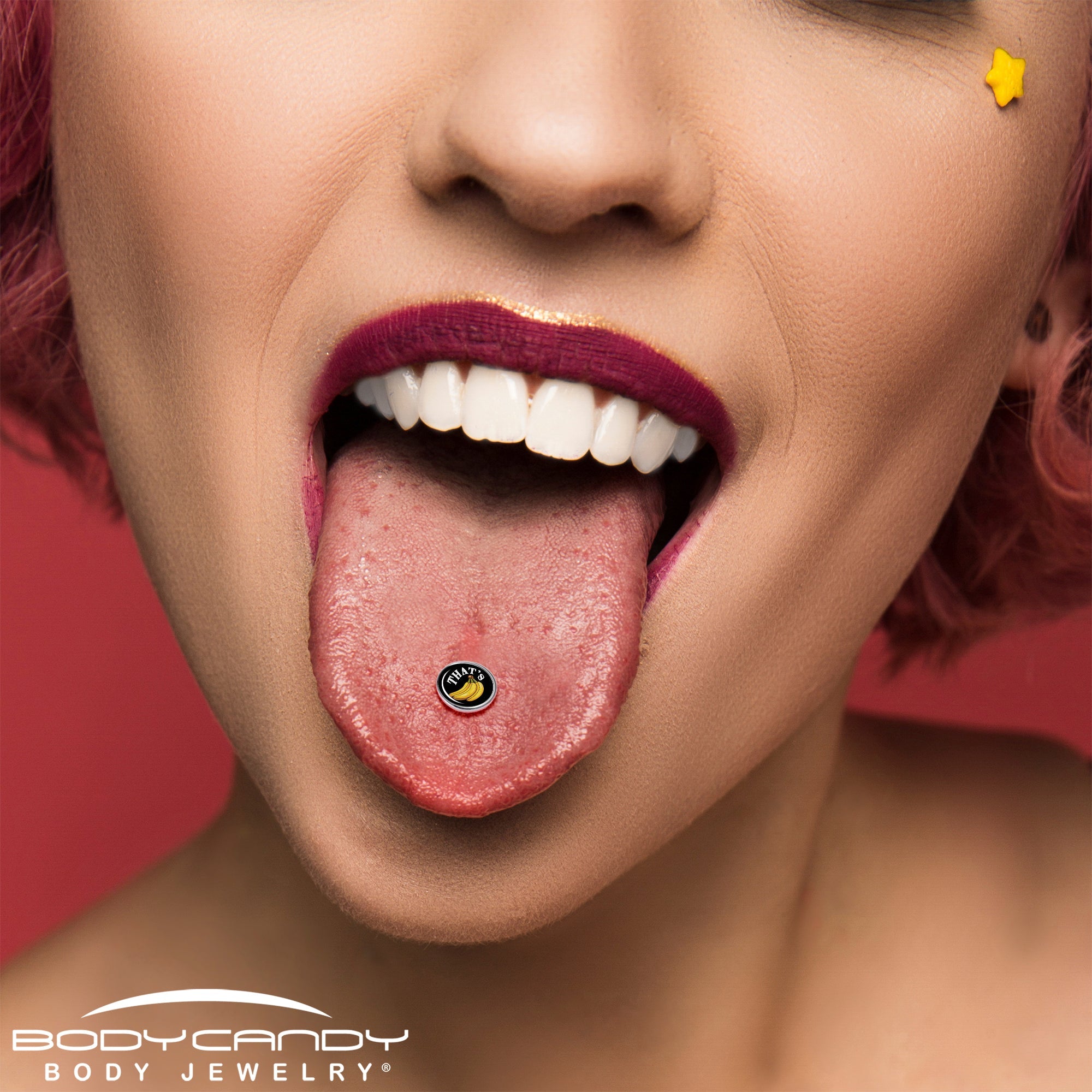 That is Bananas Barbell Tongue Ring by Onyx O