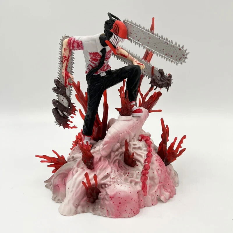 Chainsaw Man Denji Pochita Fit Standing Position Fighting Model Toy Anime Figure