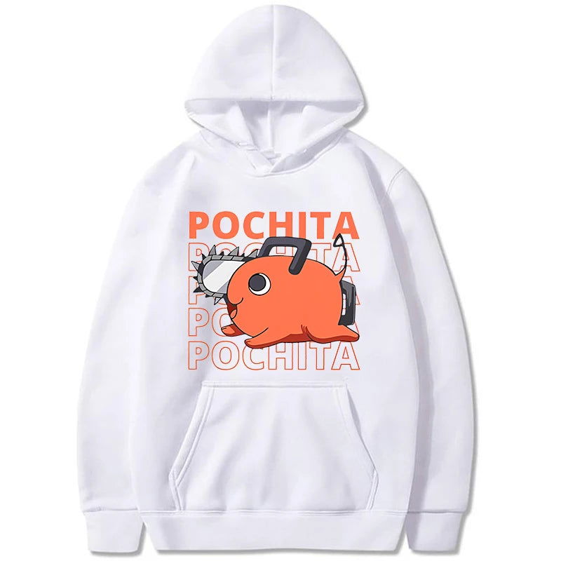 Chainsawman Women Hoodies, New Anime Hoodies Funny Pochita Graphic Print, Sweatshirt Long Sleeve Loose Tops