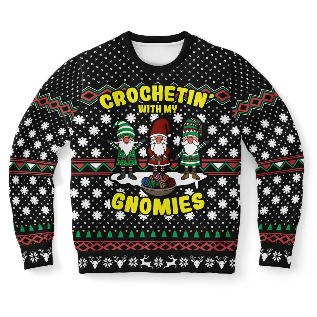 Crochetin' with my Gnomies Christmas Sweatshirt