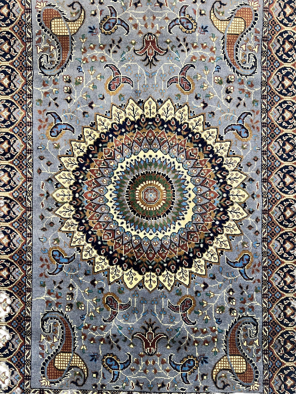 Hand-Knotted Parak Rug – Gray, 40” x 60” | Afghan Wool Rug