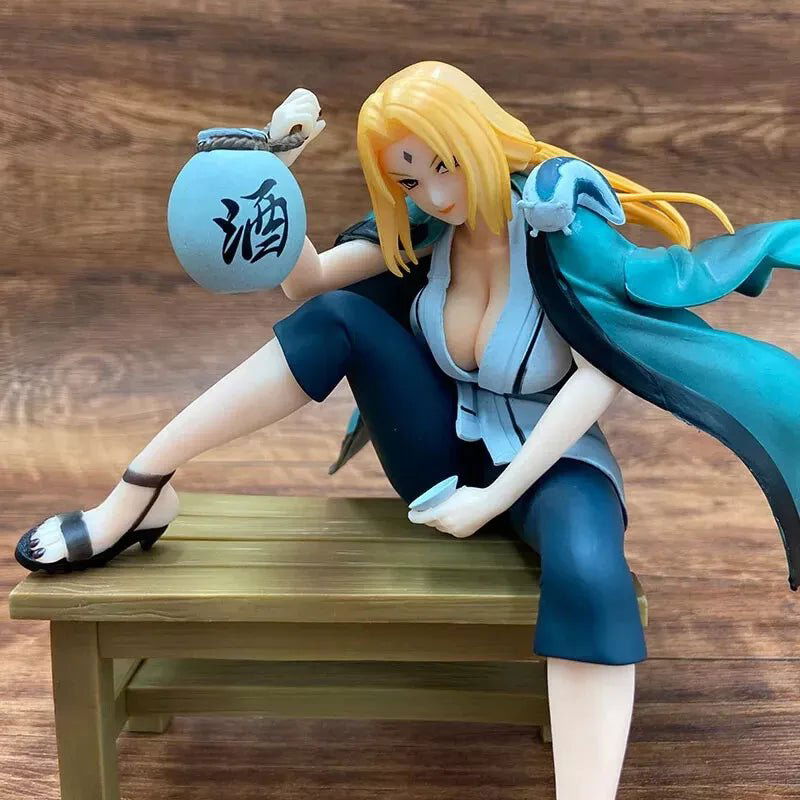 Drunken Tsunade Anime Figurines, Naruto Fifth Hokage Collectible Figures 6 in