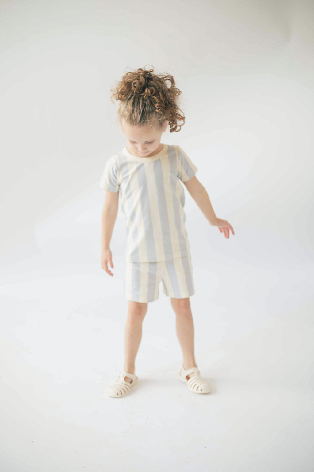 T-Shirt Set in Blue Stripes