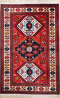 Armenian Yerevan Wool Rug – 4’6” x 6’11” – Hand-Knotted Geometric Design