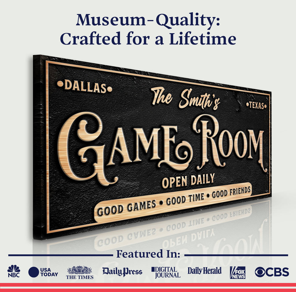 Personalized Game Room Sign