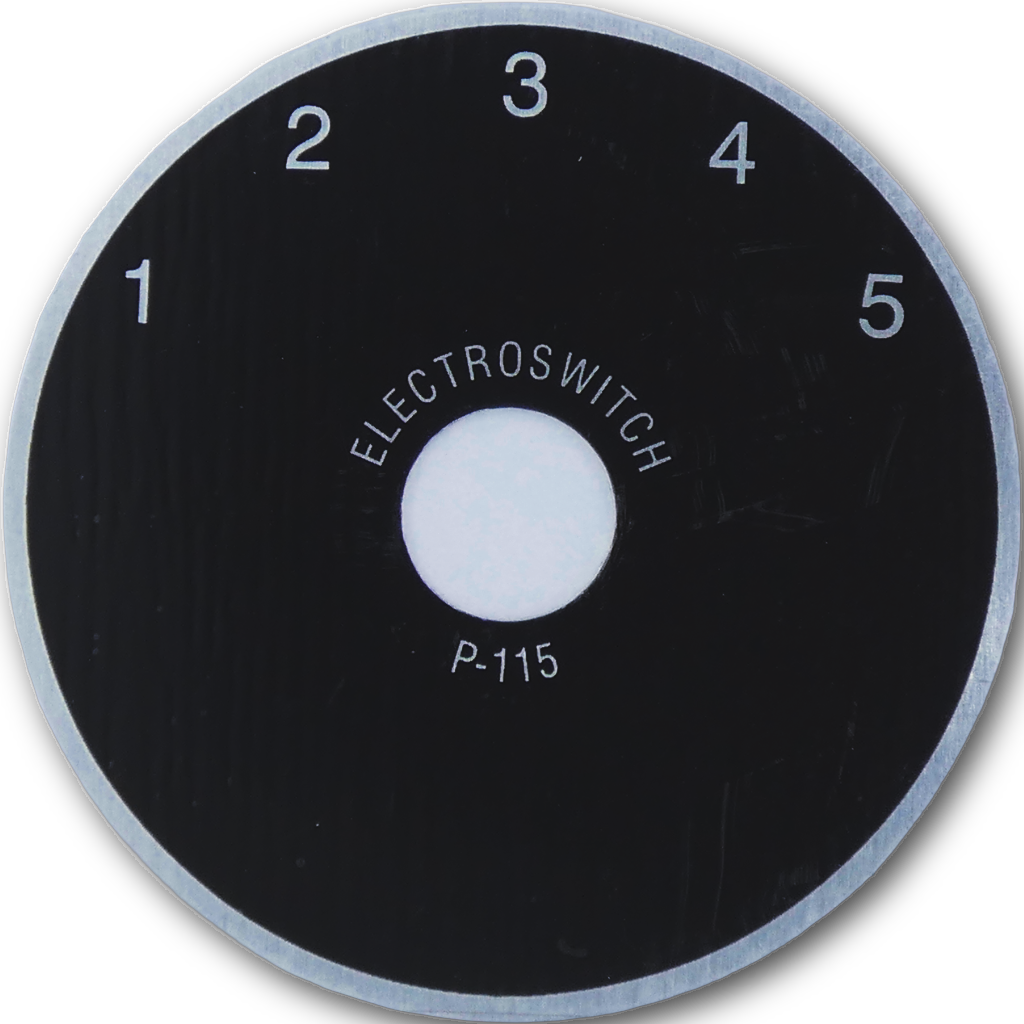 Rotary Switch Dial Plate (1 thru 5) - Fits Gibson® Varitone