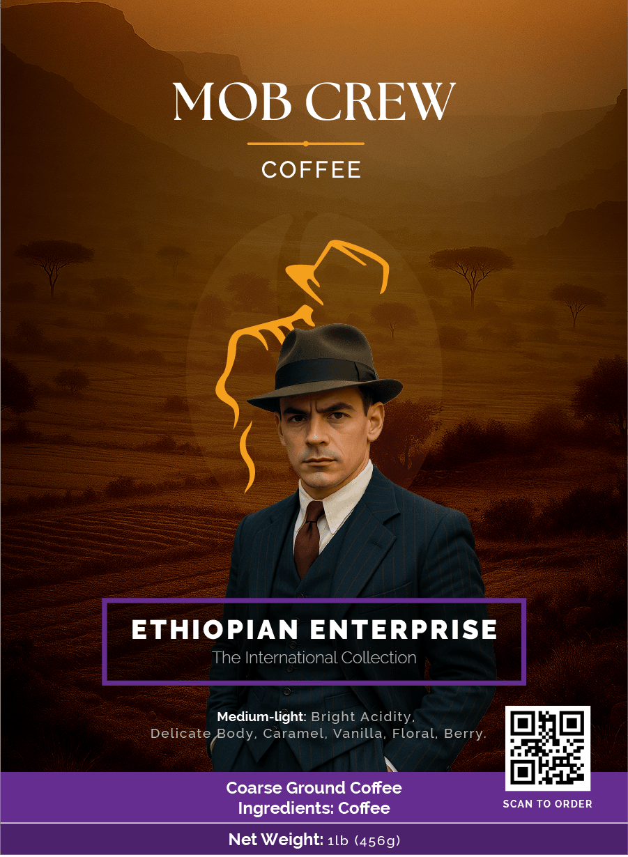 Ethiopian Enterprise Medium Light Roast Coffee: 1lb Unveiling a Symphony of Bright Flavors