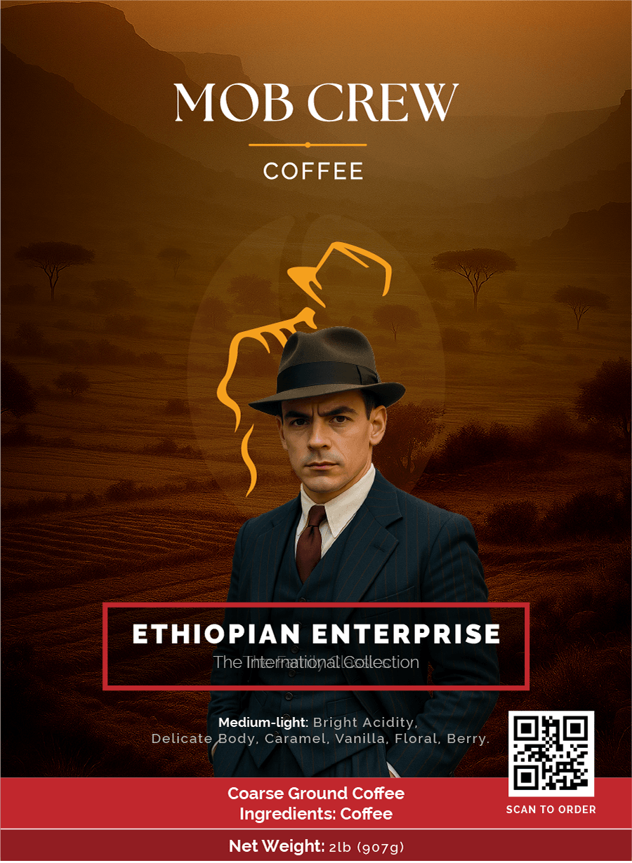 Ethiopian Enterprise Medium Light Roast Coffee - Premium Single Origin 2lb