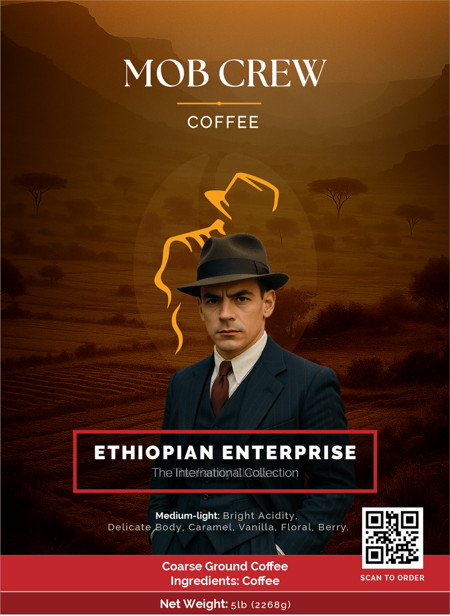 Ethiopian Enterprise Medium Light Roast Coffee 5lb Single Origin