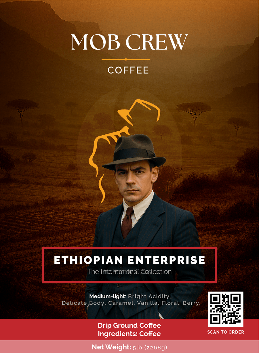 Ethiopian Enterprise Medium Light Roast Coffee 5lb Single Origin
