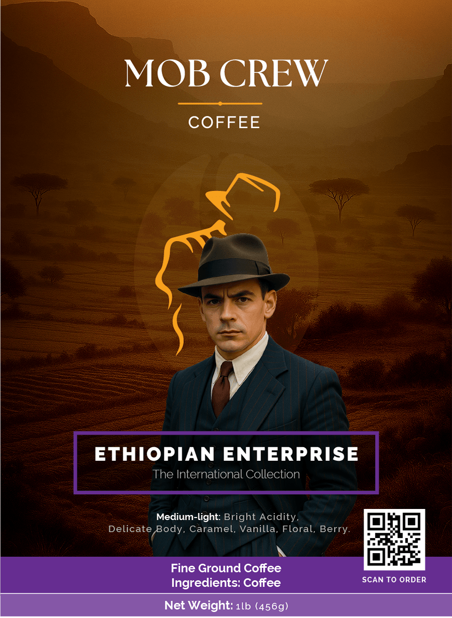 Ethiopian Enterprise Medium Light Roast Coffee: 1lb Unveiling a Symphony of Bright Flavors