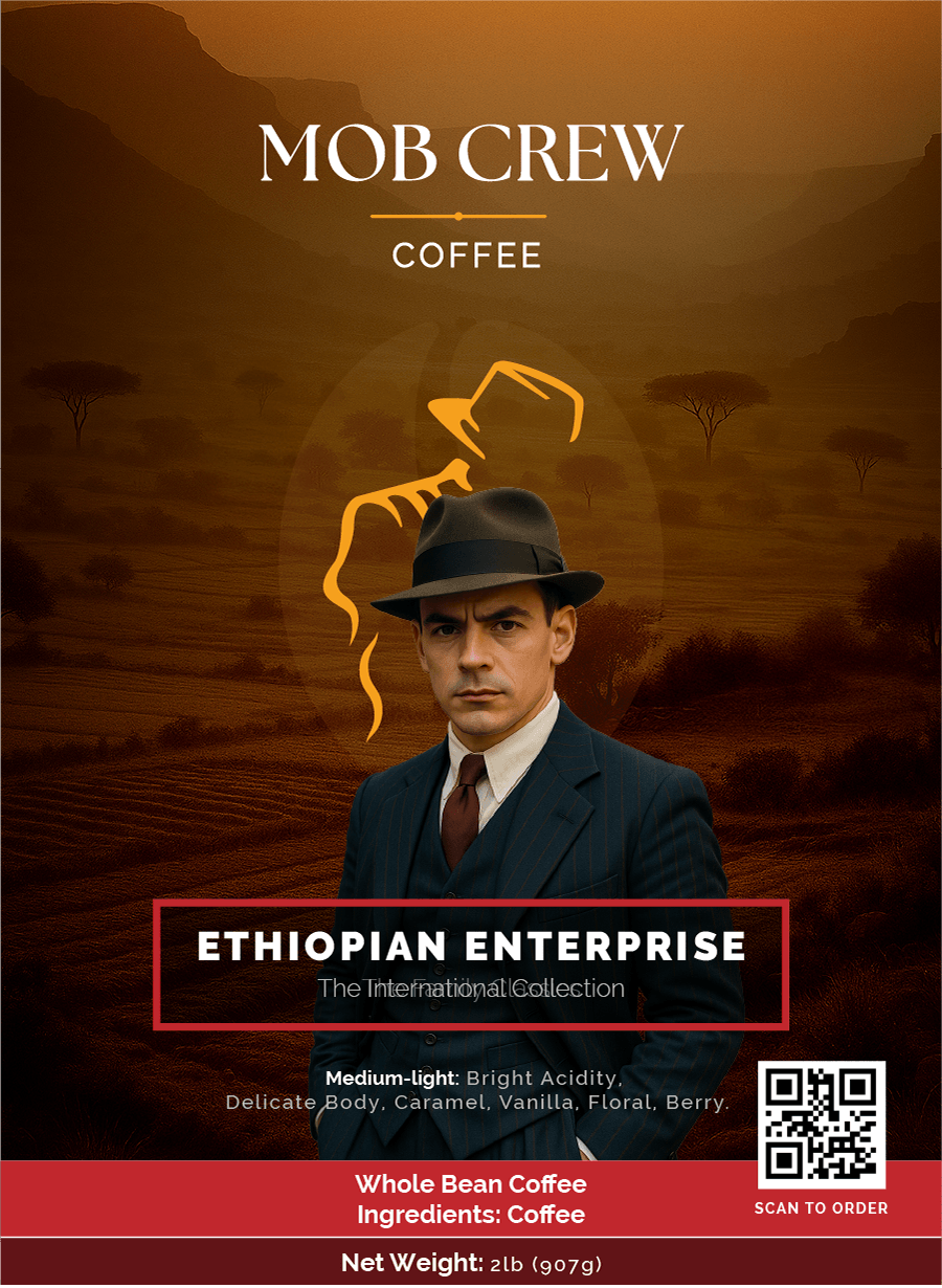 Ethiopian Enterprise Medium Light Roast Coffee - Premium Single Origin 2lb