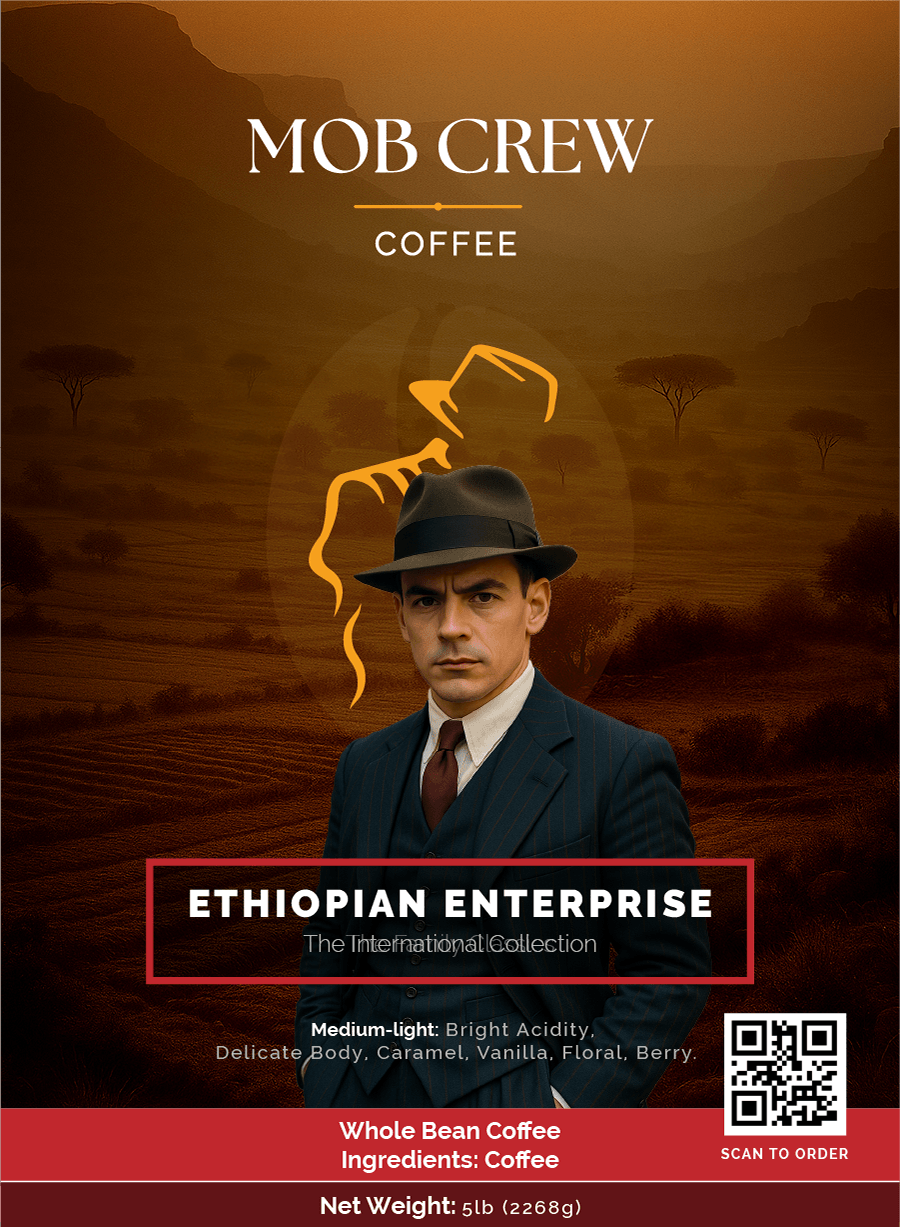 Ethiopian Enterprise Medium Light Roast Coffee 5lb Single Origin