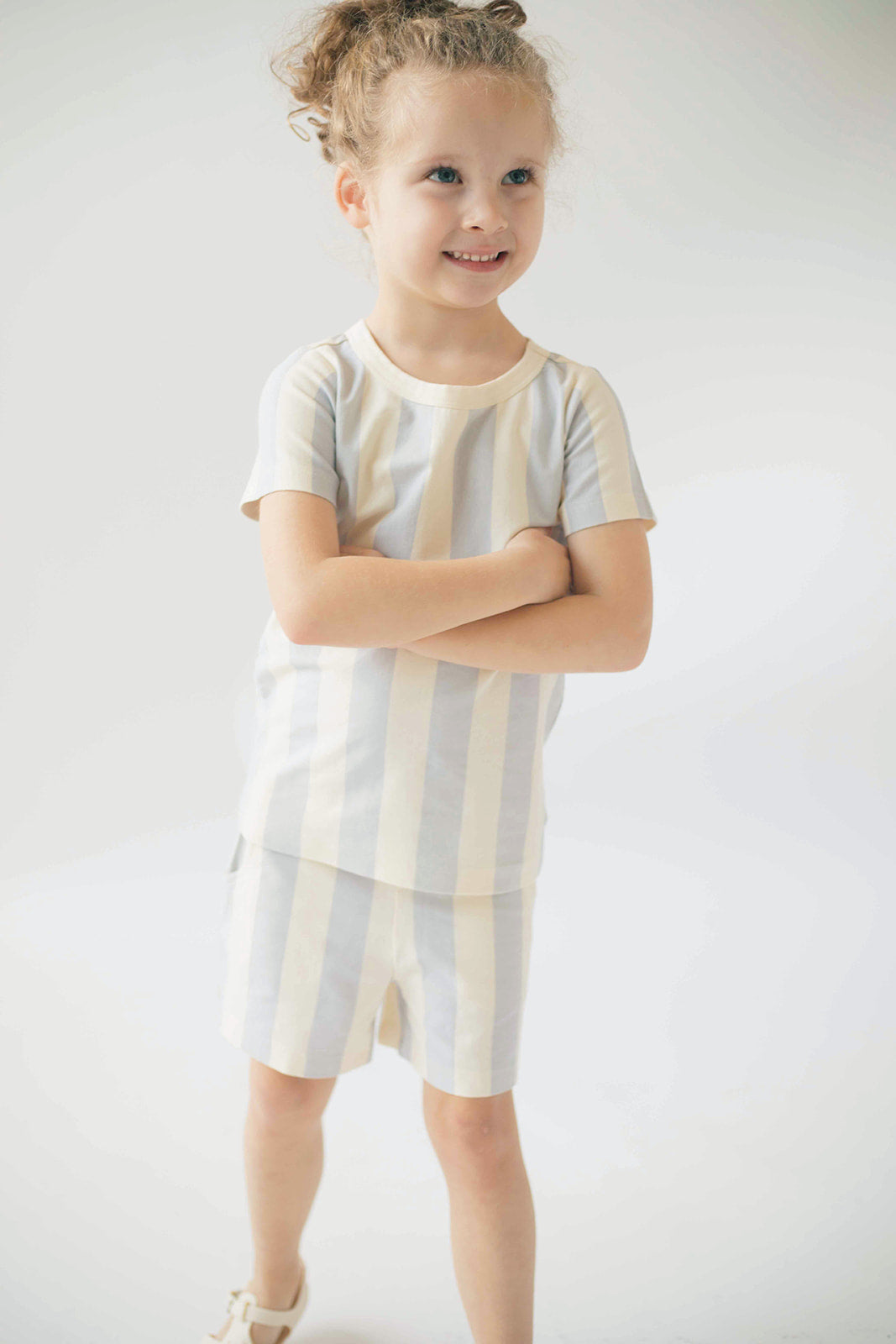 T-Shirt Set in Blue Stripes